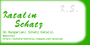 katalin schatz business card